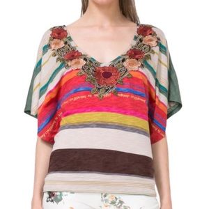 Desigual floral striped shirt